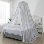 silver cotton pyramid round emf RF shielding bed canopy