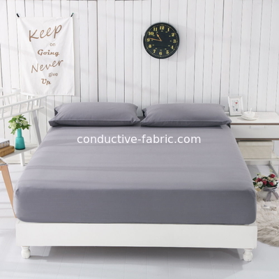 printed cotton silver anti emf conductive earthing grounding bed fitted sheet