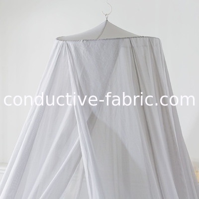 silver cotton pyramid round emf RF shielding bed canopy