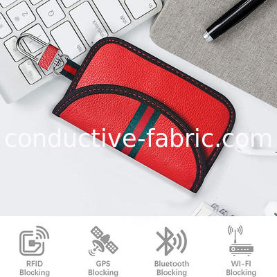signal stop anti spy RF shielding car key pouch
