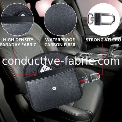 signal stop anti spy RF shielding car key pouch