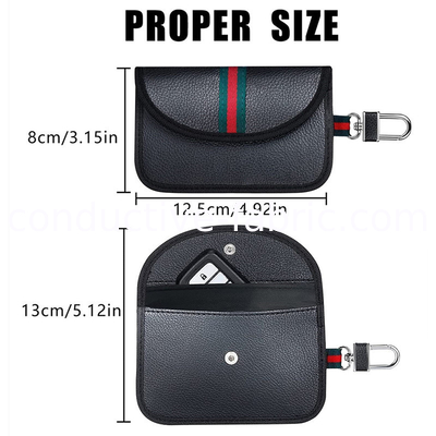 signal stop anti spy RF shielding car key pouch