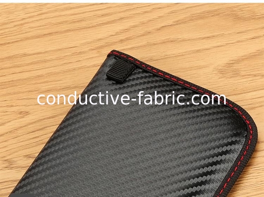 signal stop RFID blocking anti electromagnetic carbon fiber pouch