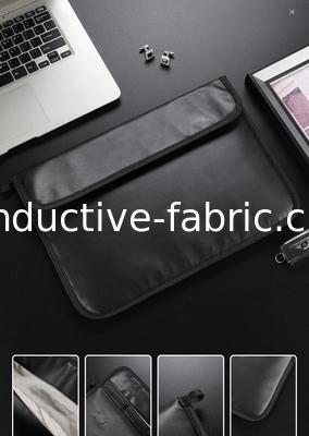 emf shielding anti RFID anti spy PU laptop bag