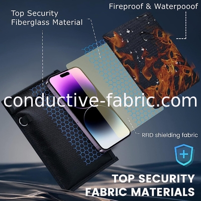 flame retardant rfid blocking emf protection faraday bag