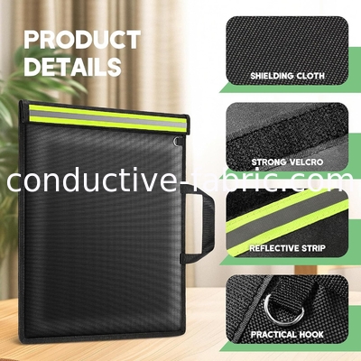 emf/rfid shielding fireproof large luminous faraday bag sets