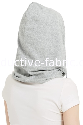 silver fabric lining emf shielding hood with neck protection
