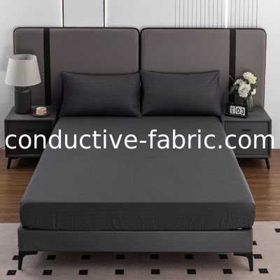 printed cotton silver anti emf conductive earthing grounding bed fitted sheet