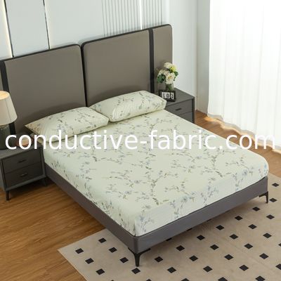 printed cotton silver anti emf conductive earthing grounding bed fitted sheet