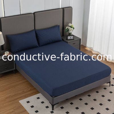 printed cotton silver anti emf conductive earthing grounding bed fitted sheet