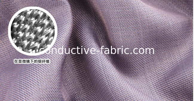 antibacterial conductive silver fabric in different colors