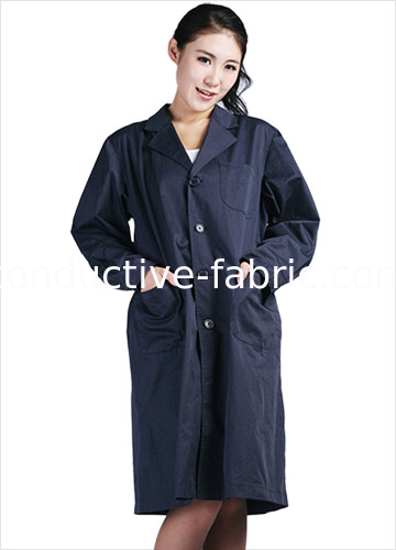 emf shielding anti electromagnetic metal fiber clothes dark blue