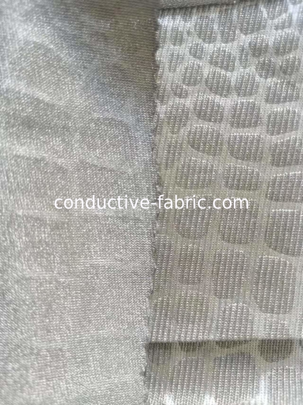 silver fiber jacquard EMF shielding fabric for clothing