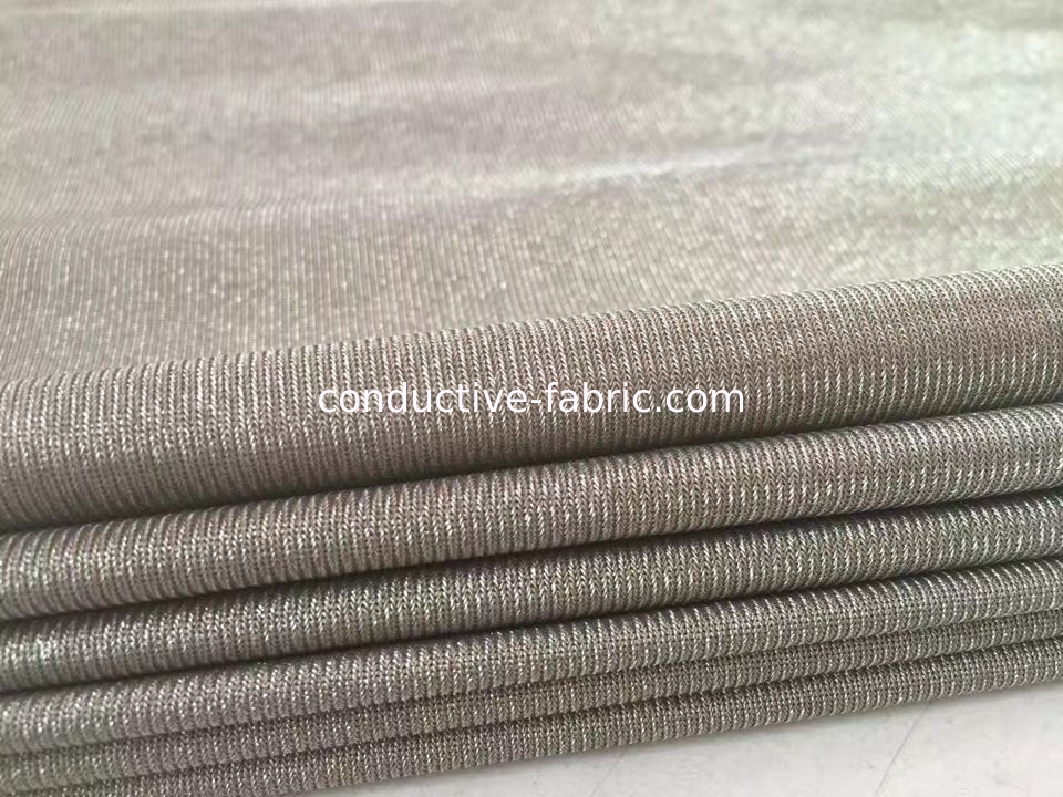 100%silver fiber knit anti electromagnetic radiation fabric for emf clothing