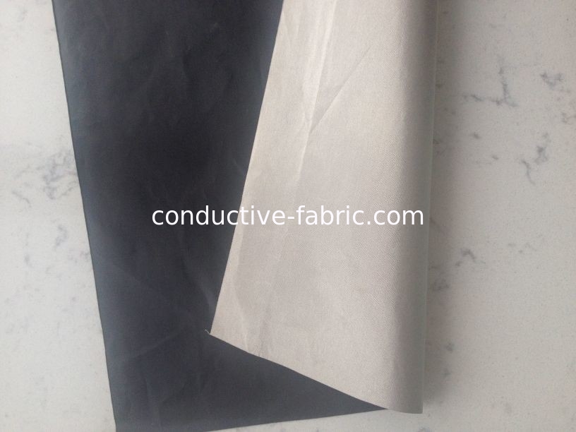 one side black rfid shielding anti electromagnetic radiation nickel copper conductive fabric